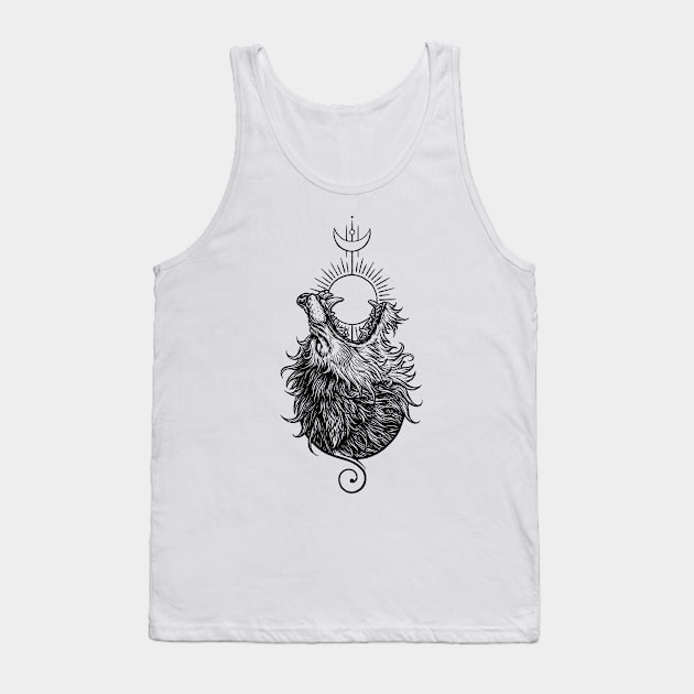 Fenrir's Brood: Black Tank Top by Ian Moss Creative